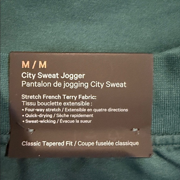 Lululemon Green City Sweat Jogger Mens M BNWT - Picture 4 of 5